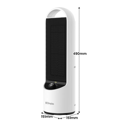 Dimplex 2kW DC Ceramic Heater Oscillating Brushless Motor 2 Heat Settings Overheat Protection