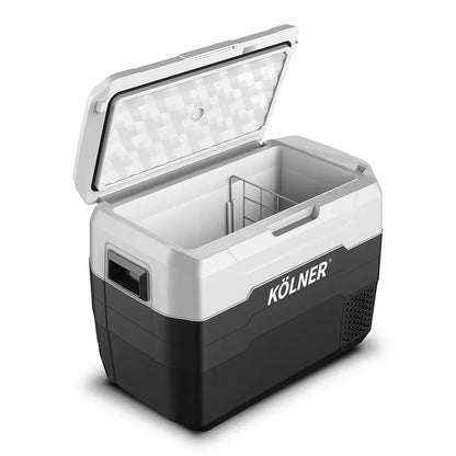 Kolner 40L Portable Fridge Freezer - 12V/24V/240V Camping Cooler Black