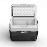 Kolner 40L Portable Fridge Freezer - 12V/24V/240V Camping Cooler Black