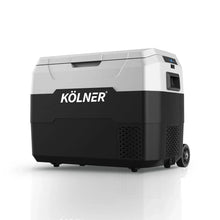 Kolner 40L Portable Fridge Freezer with Trolley - 12V/24V/240V Black