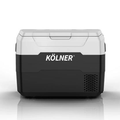 Kolner 40L Portable Fridge Freezer with Trolley - 12V/24V/240V Black