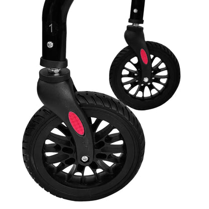 Rollator Walker Foldable Steel 136kg Capacity Red