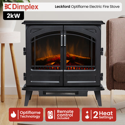 Dimplex Leckford 2kW Optiflame LED Log Effect
