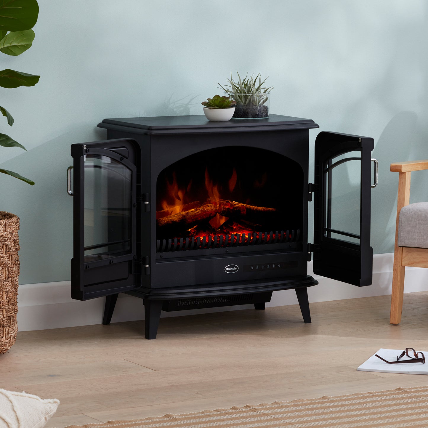 Dimplex Leckford 2kW Optiflame LED Log Effect