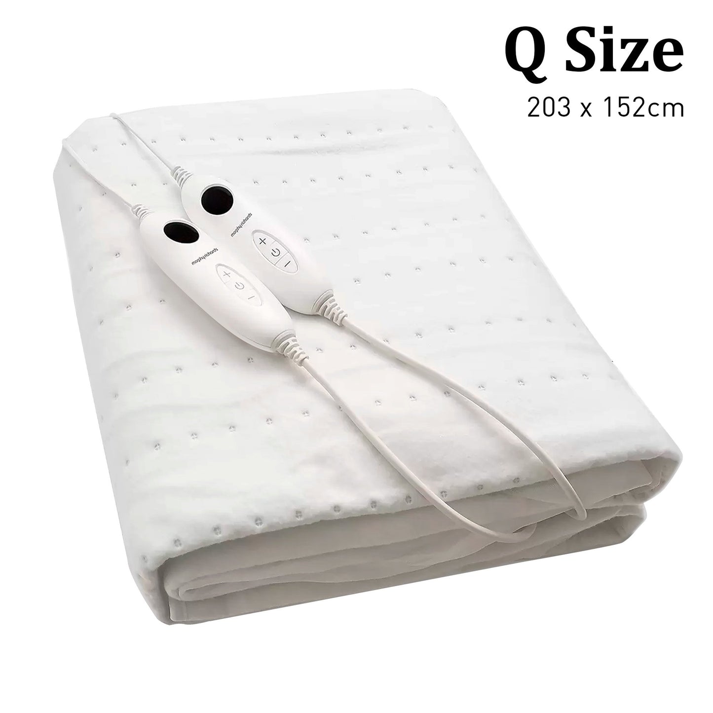 Morphy Richards Electric Blanket Queen 203x152cm 6 Heat Settings Dual Controllers