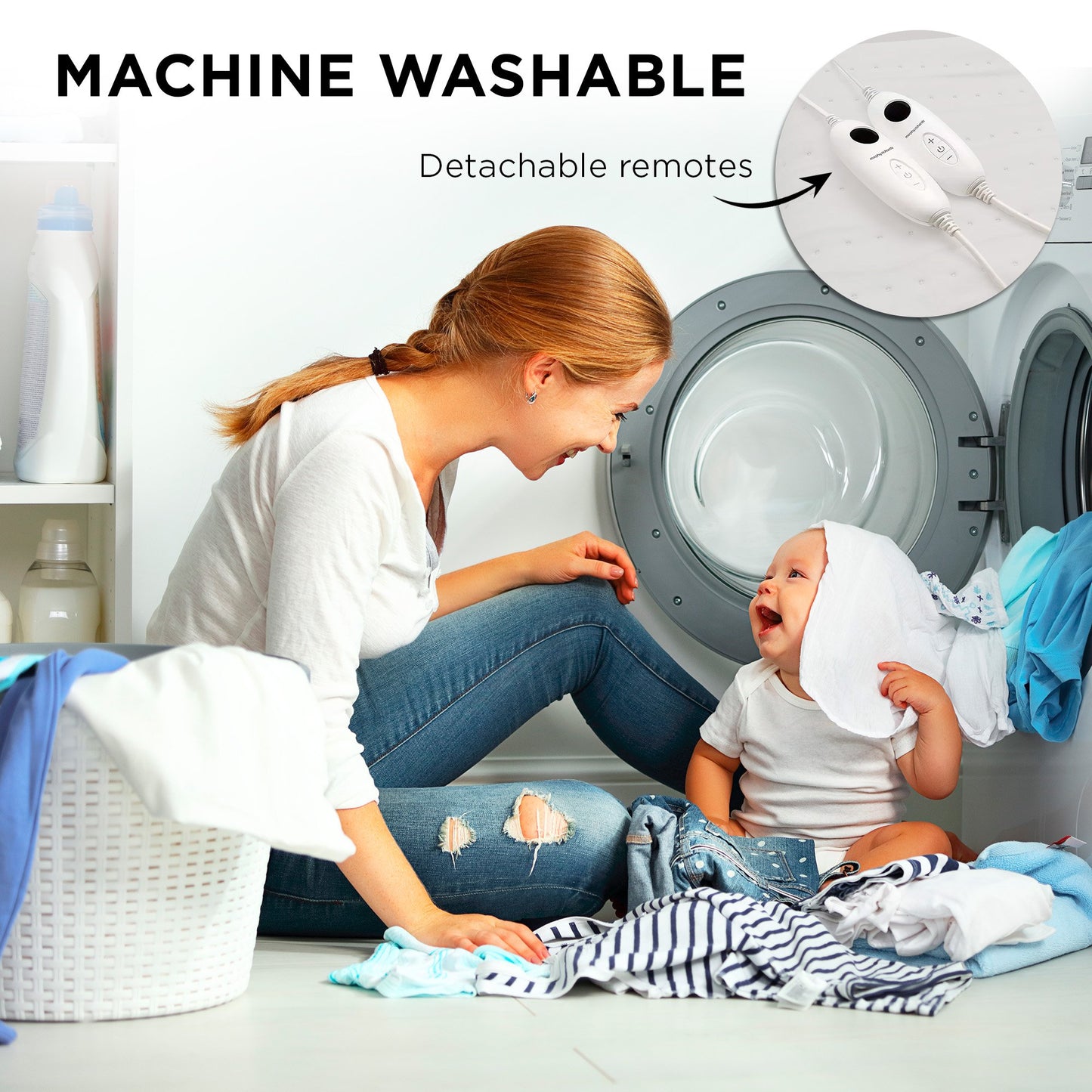 Morphy Richards Electric Blanket Queen 203x152cm 6 Heat Settings Dual Controllers