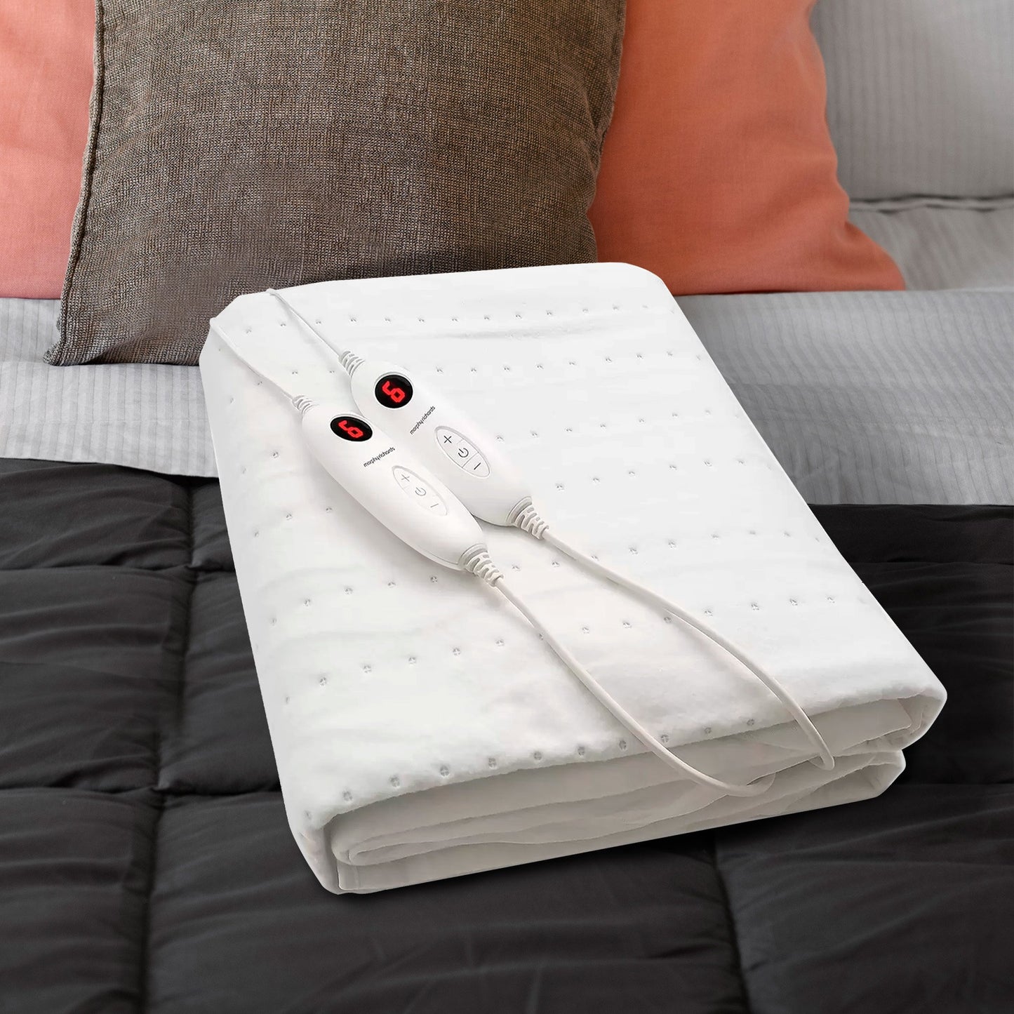 Morphy Richards Electric Blanket Queen 203x152cm 6 Heat Settings Dual Controllers