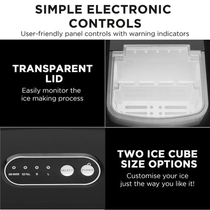 Morphy Richards 15kg Ice Maker in Stainless Steel - Flea Market