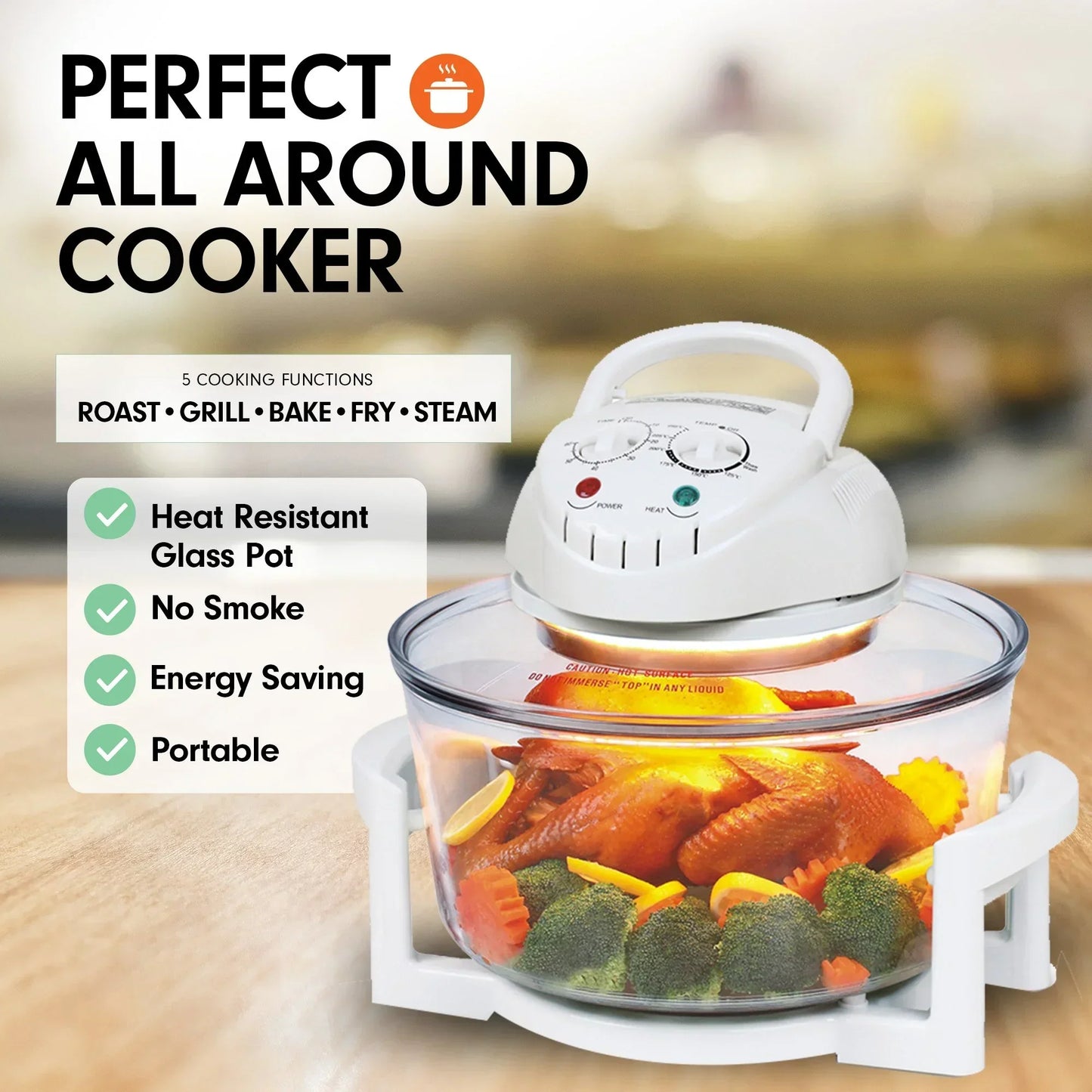 Pronti 17l Digital Turbo Convection Oven Electric Cooker Air Fryer 1400w Cook - Stacks Warehouse