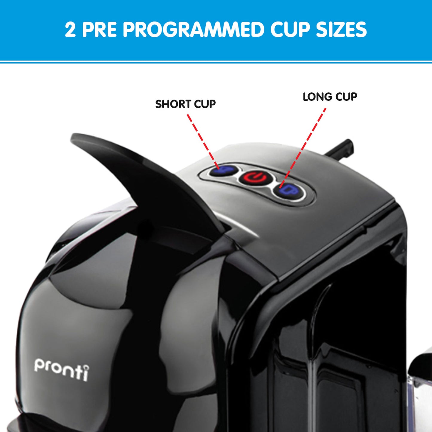 Pronti Silver Noir Breakfast Set HomeMaid 3-in-1 Coffee Machine + 1.7L Kettle + 4-Slice Toaster