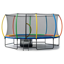 Kahuna 10x15ft Oval Trampoline Rainbow Safety Net Ladder Outdoor