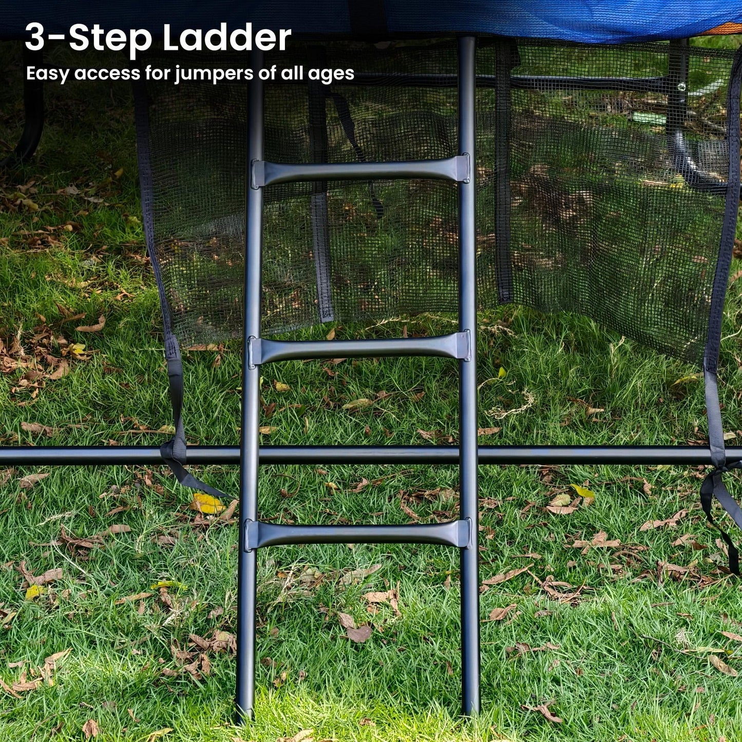 Kahuna 10x15ft Oval Trampoline Rainbow Safety Net Ladder Outdoor