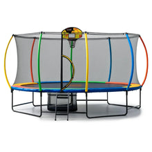 Kahuna 10x15ft Oval Trampoline Basketball Set Rainbow Net Ladder