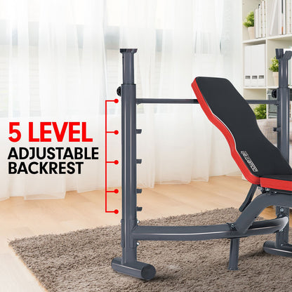 5-level adjustable backrest weight bench for home gym workouts