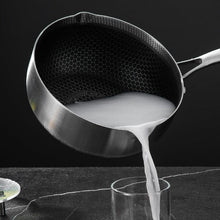 316L Stainless Steel Saucepan 20cm with Honeycomb Nonstick and Glass Lid