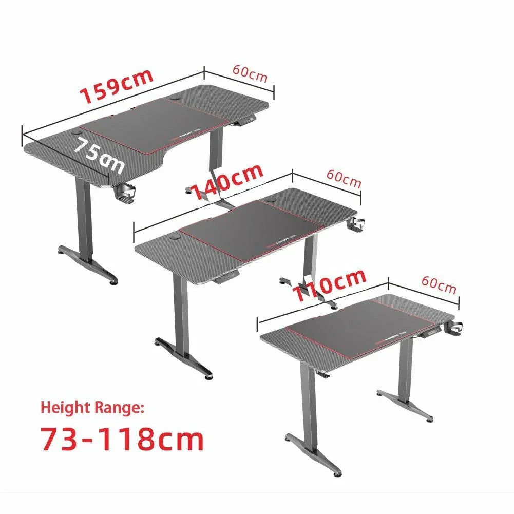 Gaming Standing Desk Home Office Lift Electric Height Adjustable Sit To Stand Motorized Standing Desk 1160 - Stacks Warehouse