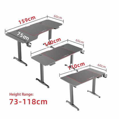 Gaming Standing Desk Home Office Lift Electric Height Adjustable Sit To Stand Motorized Standing Desk 1160 - Stacks Warehouse