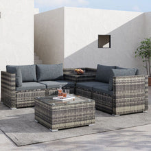 Coogee Outdoor Modular Lounge Sofa 6 Piece Grey