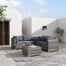 Coogee Outdoor Modular Lounge Sofa 6 Piece Grey