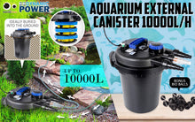 Aquarium external canister filter for up to 10000L, ideal for pond use with bonus bio balls