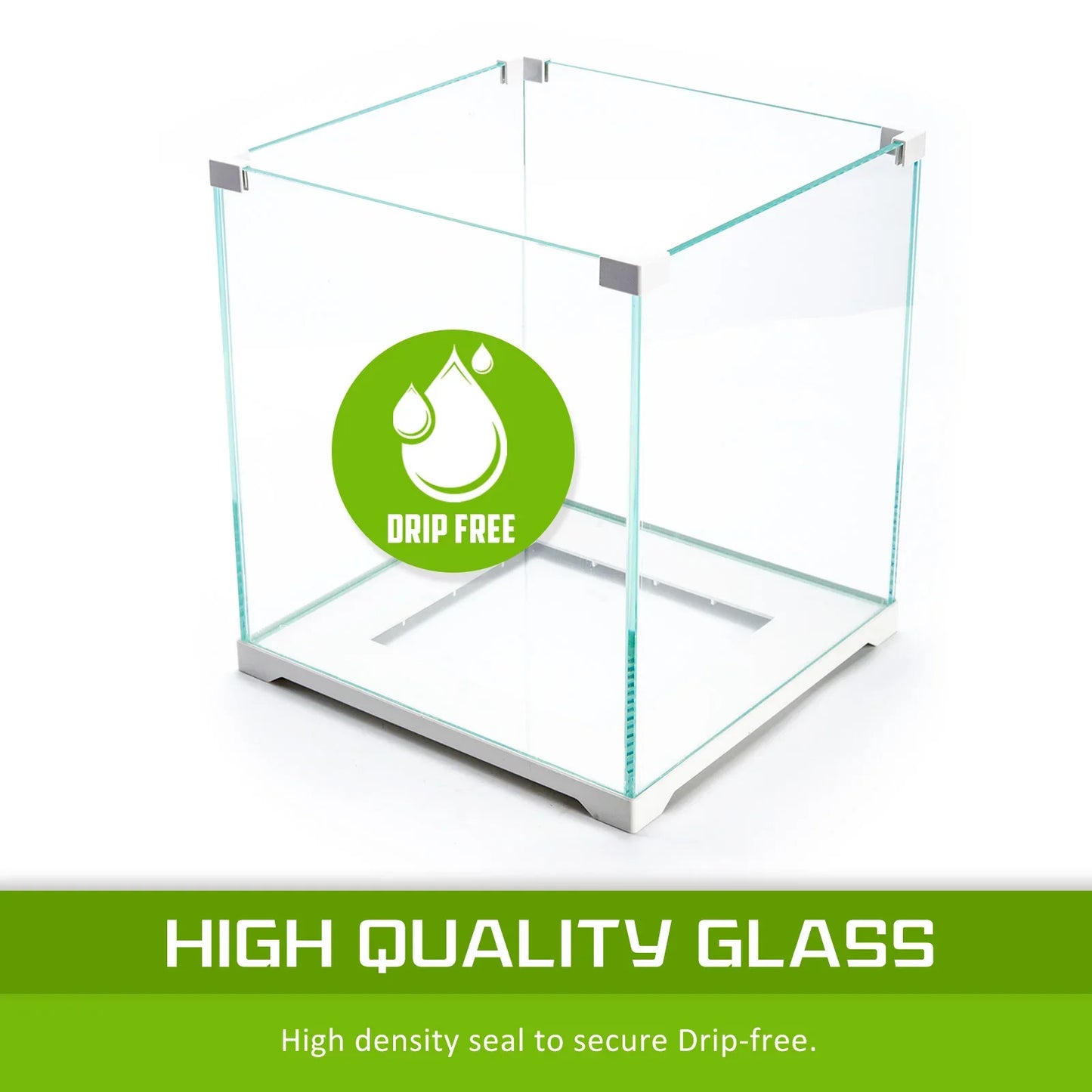 Aquarium Fish Tank 16L Starfire Glass 25x24x27cm Filter Pump LED