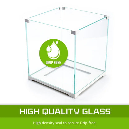 Aquarium Fish Tank 16L Starfire Glass 25x24x27cm Filter Pump LED