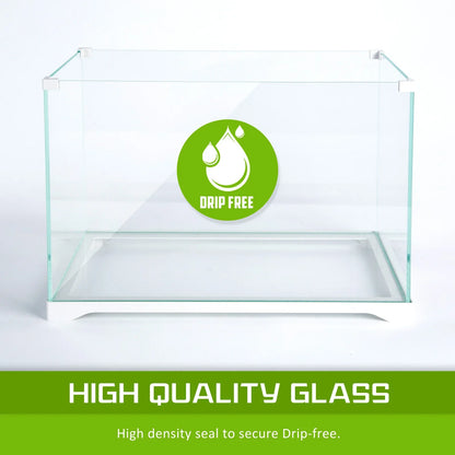 Aquarium Fish Tank 39L Starfire Glass 50x25x34cm Filter Pump LED