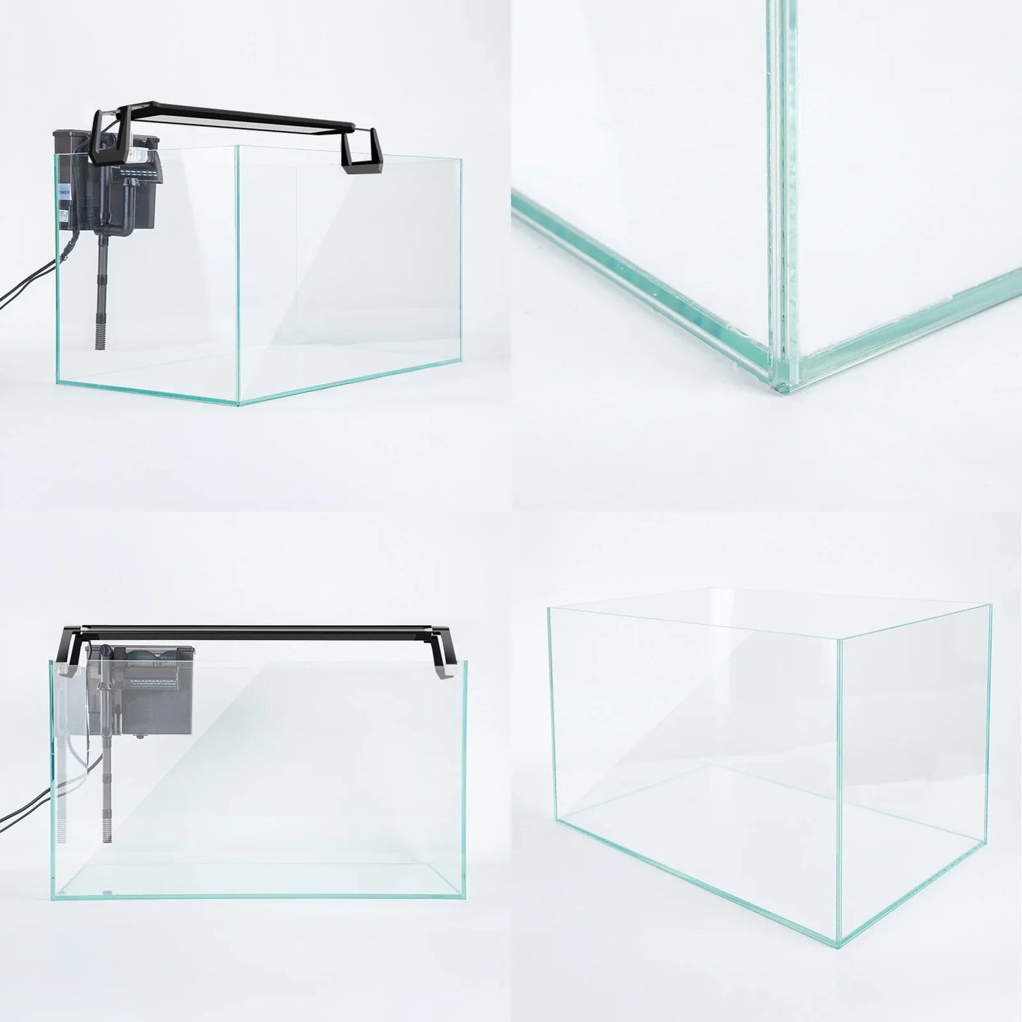 Aquarium Fish Tank 70L Starfire Glass 60x32x35cm Filter Pump LED