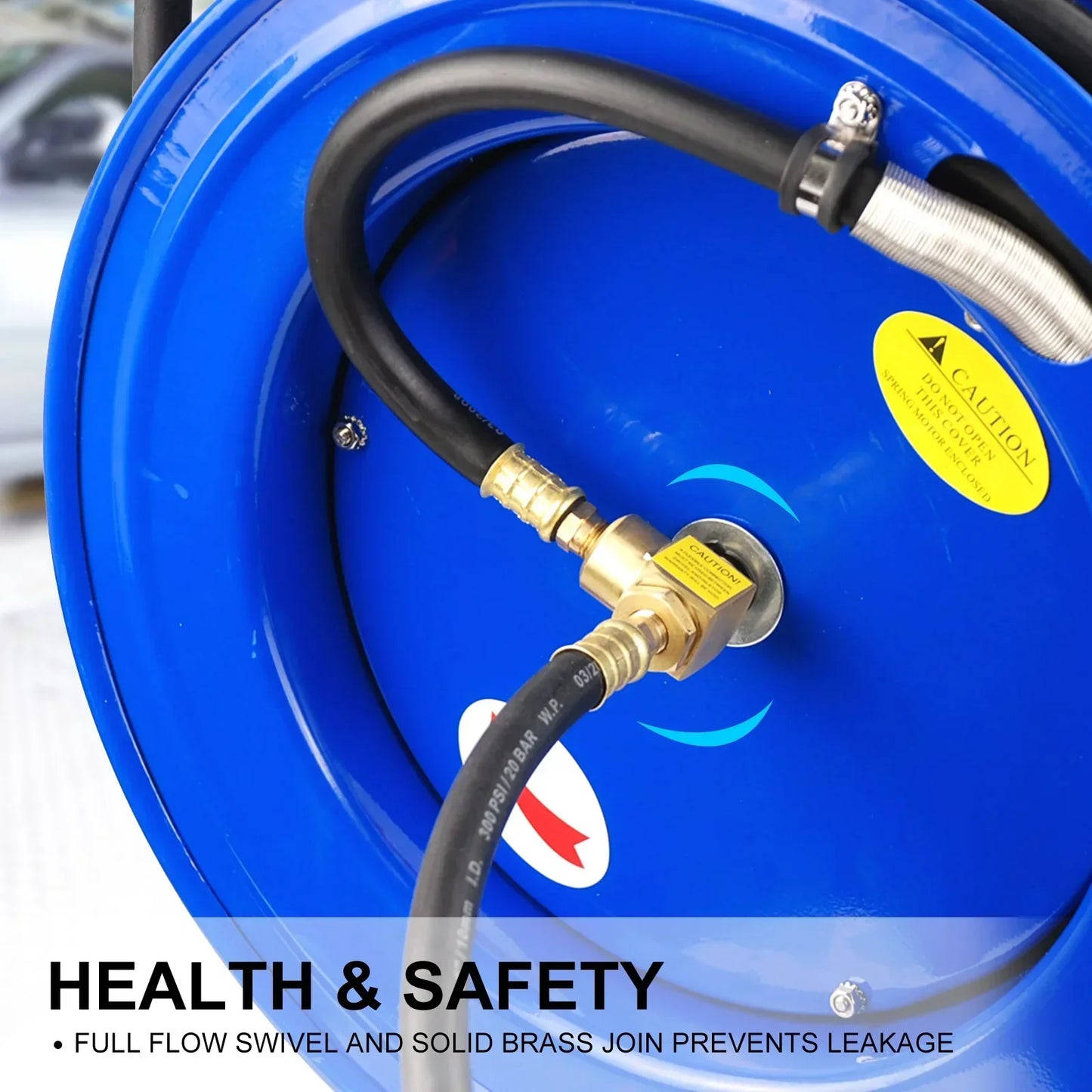 Industrial 15m Retractable Air Hose Reel Automotive Heavy-Duty