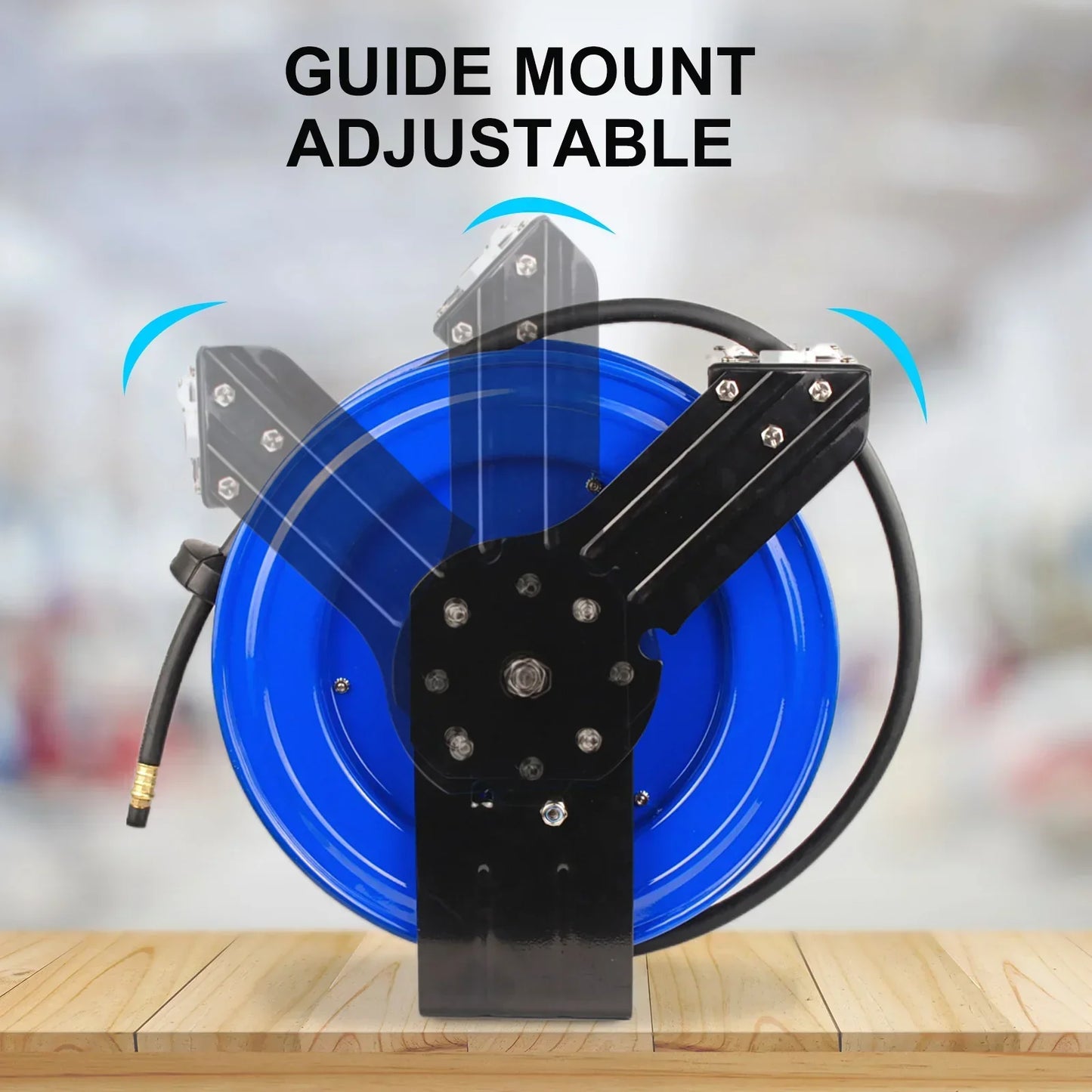 Industrial 15m Retractable Air Hose Reel Automotive Heavy-Duty
