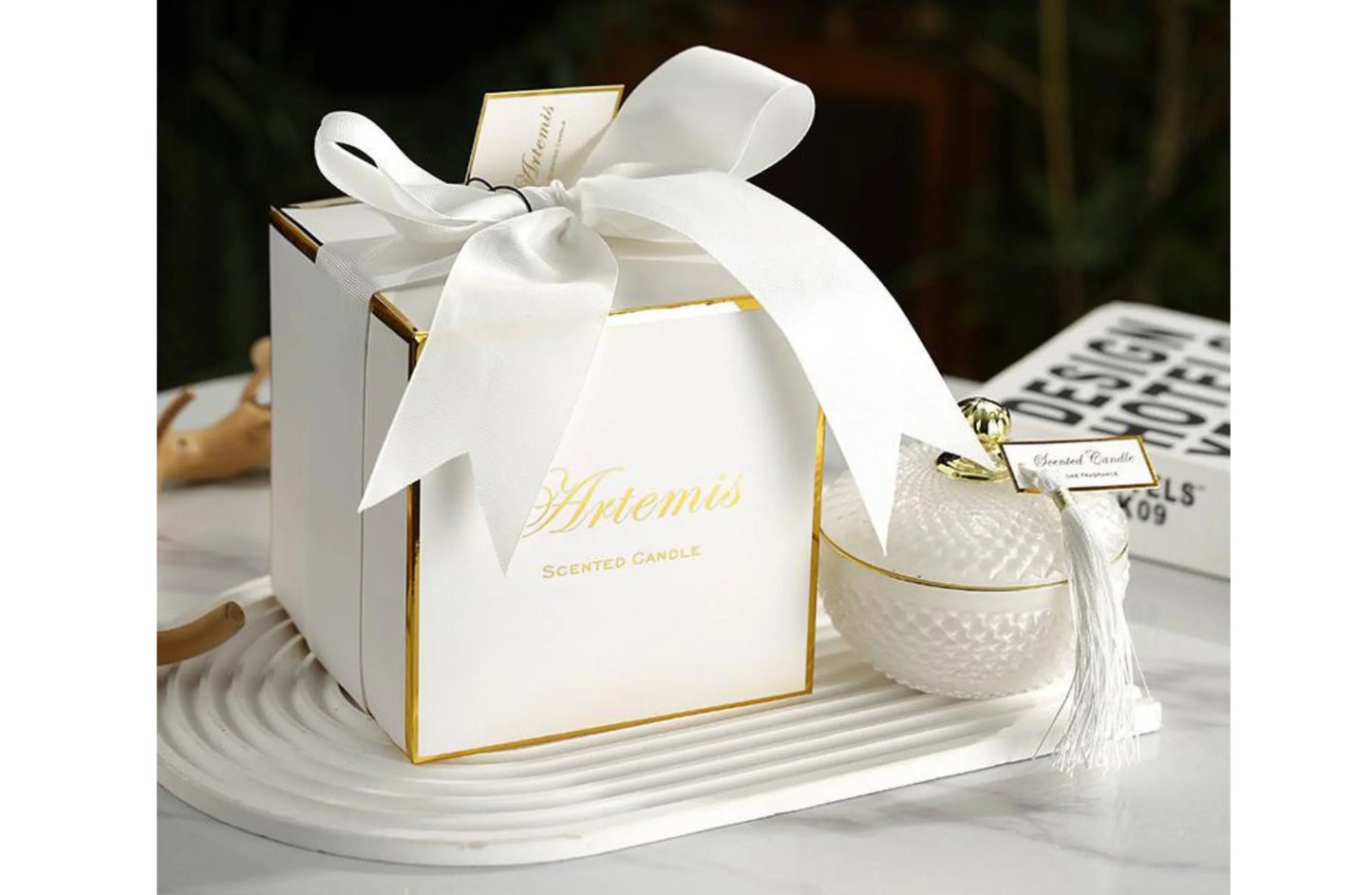 Artemis Candle Caramel - Scented Soy Candle with Sweet Caramel Fragrance