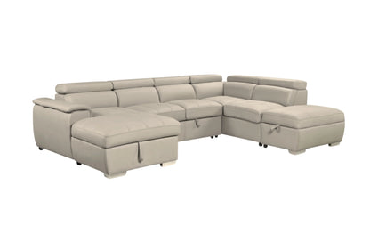 Plush Sleeper Modular Chaise Lounge - Mushroom - Stacks Warehouse