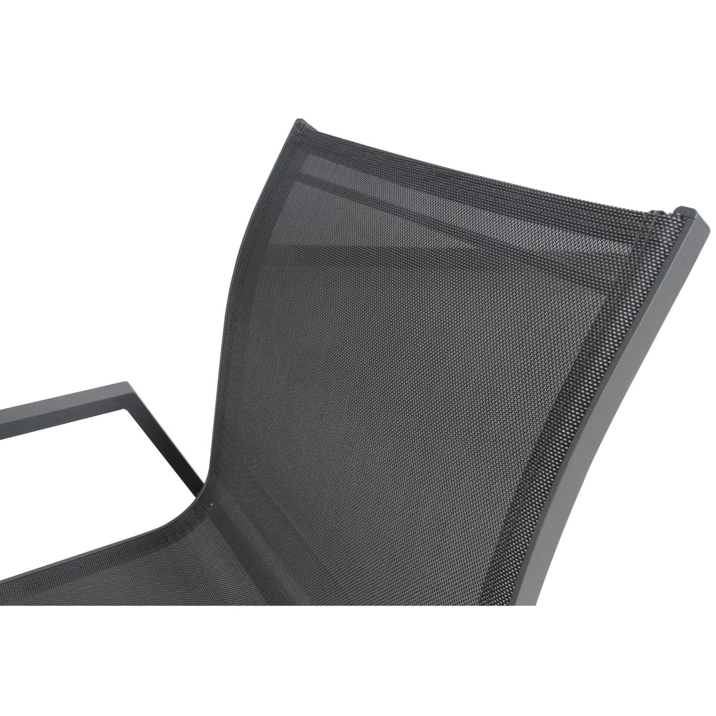 Iberia 2pc Set Aluminium Outdoor Dining Table Chair Charcoal - Stacks Warehouse