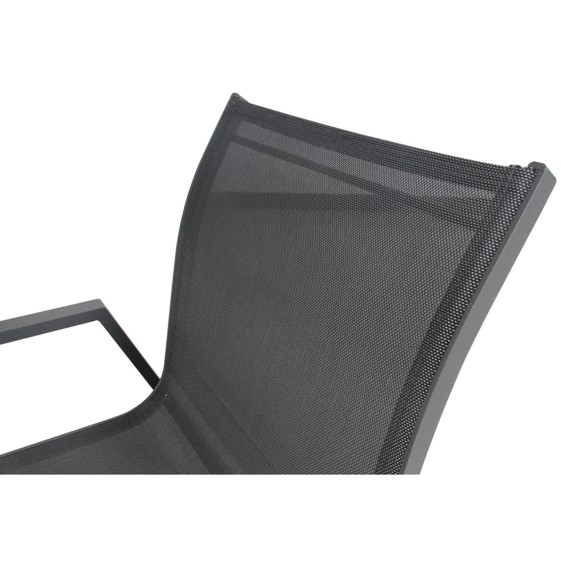 Iberia 2pc Set Aluminium Outdoor Dining Table Chair Charcoal - Stacks Warehouse