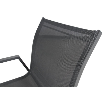 Iberia 2pc Set Aluminium Outdoor Dining Table Chair Charcoal - Stacks Warehouse