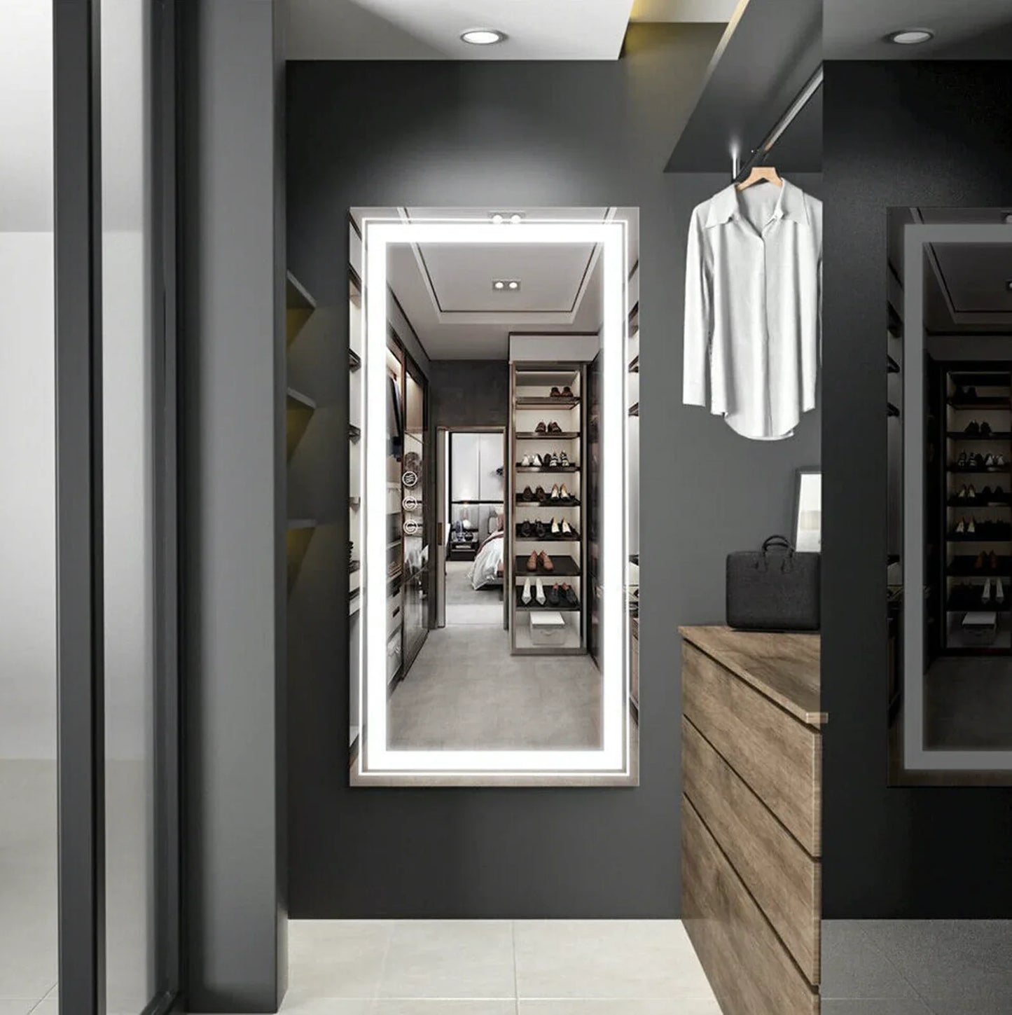 LED Bathroom Mirror 120x60cm Frameless with Backlight - Interior Ave