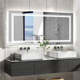 LED Bathroom Mirror 120x60cm Frameless with Backlight - Interior Ave