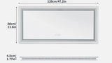 LED Bathroom Mirror 120x60cm Frameless with Backlight - Interior Ave