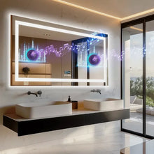 LED Bathroom Mirror 80x160cm Bluetooth Smart Display - Interior Ave
