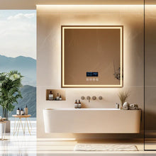 LED Bathroom Mirror Square 80x80cm Bluetooth Smart Display - Interior Ave