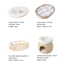 HONEYPOTCAT 141.5cm Cosy Woven Cat Perch - Multi-Level Tower