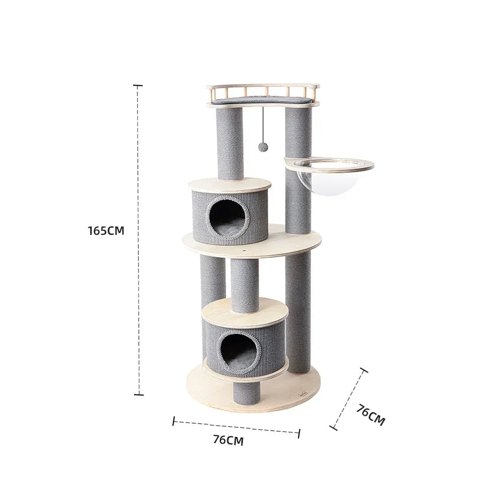 HONEYPOTCAT 165cm Majestic Reinforced Cat Tree - Multi-Level Tower