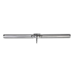 Chrome knurled straight bar attachment with rotating swivel center for gym cable machines