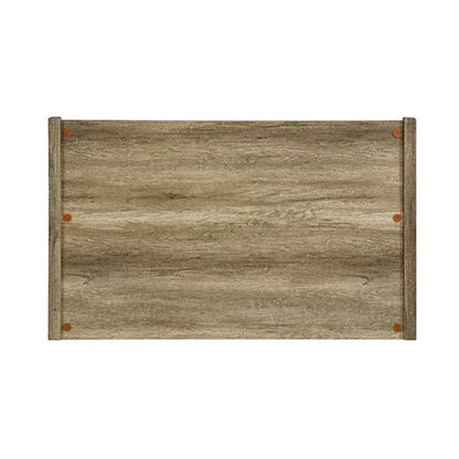Queen Size Bed Frame Natural Wood like MDF in Oak Colour - Stacks Warehouse