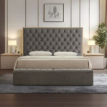 Helena king bed frame shown at an angle