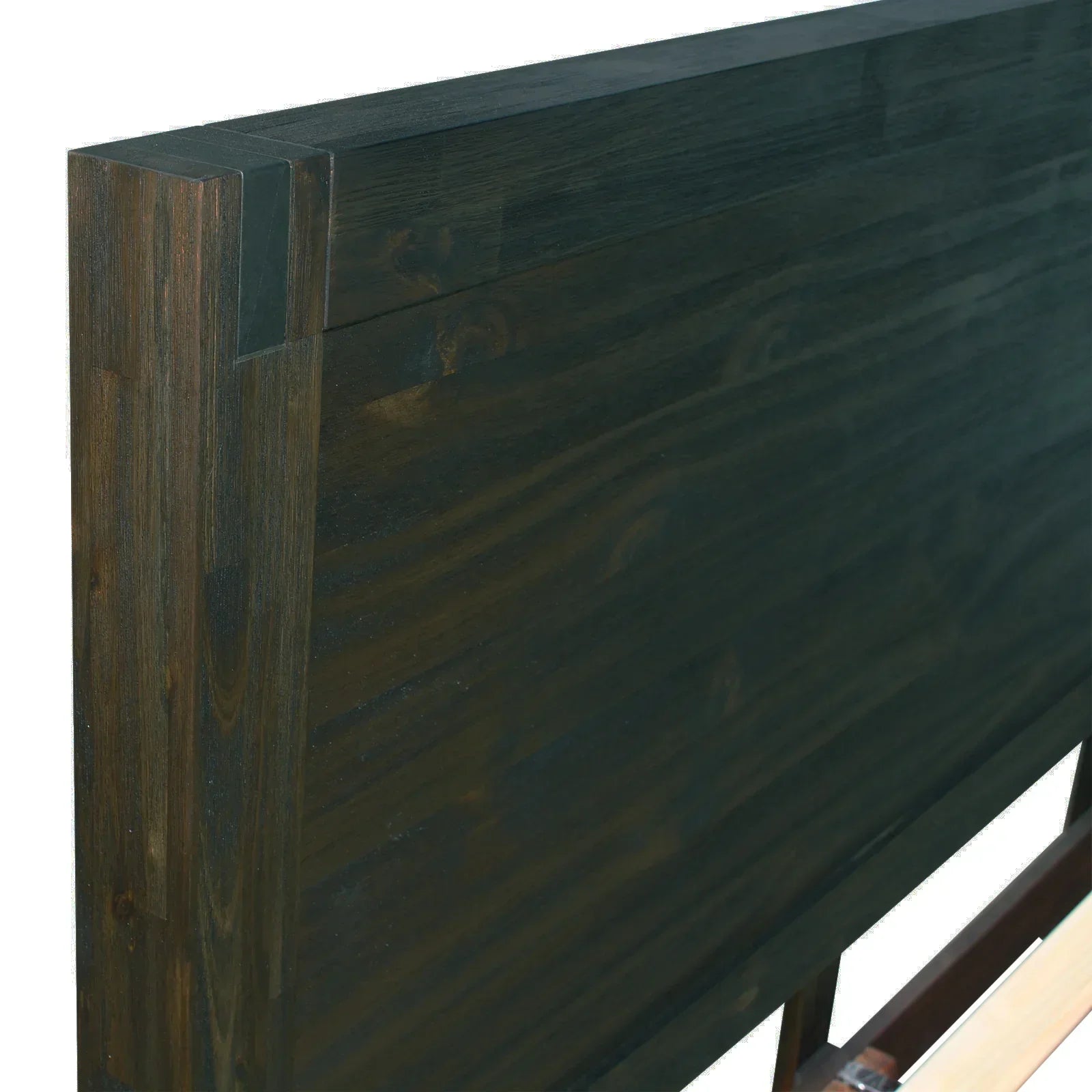 Bed Frame King Size in Solid Wood Veneered Acacia Bedroom Timber Slat in Chocolate - Stacks Warehouse