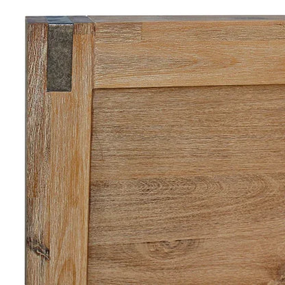 Bed Frame Queen Size in Solid Wood Veneered Acacia Bedroom Timber Slat in Oak - Stacks Warehouse