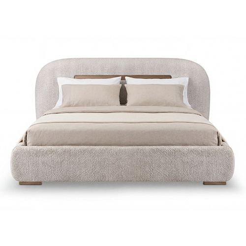 Poppy king bed frame, reinforced metal base with centre bar and timber slats