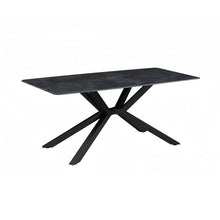Rex Sintered Stone Dining Table 180cm Green with Powder Coated Iron Legs