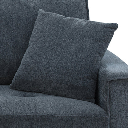 Milano 2+3 Seater Sofa Set | Charcoal Fabric | Pocket Spring